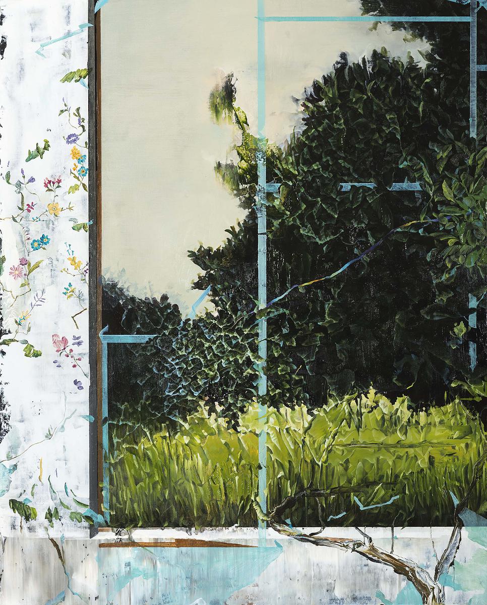 浮動景緻－變形風景之空間部署 《浮動景緻》〈外出的樹〉，2014，65x53(cm)，油彩、畫布的封面圖