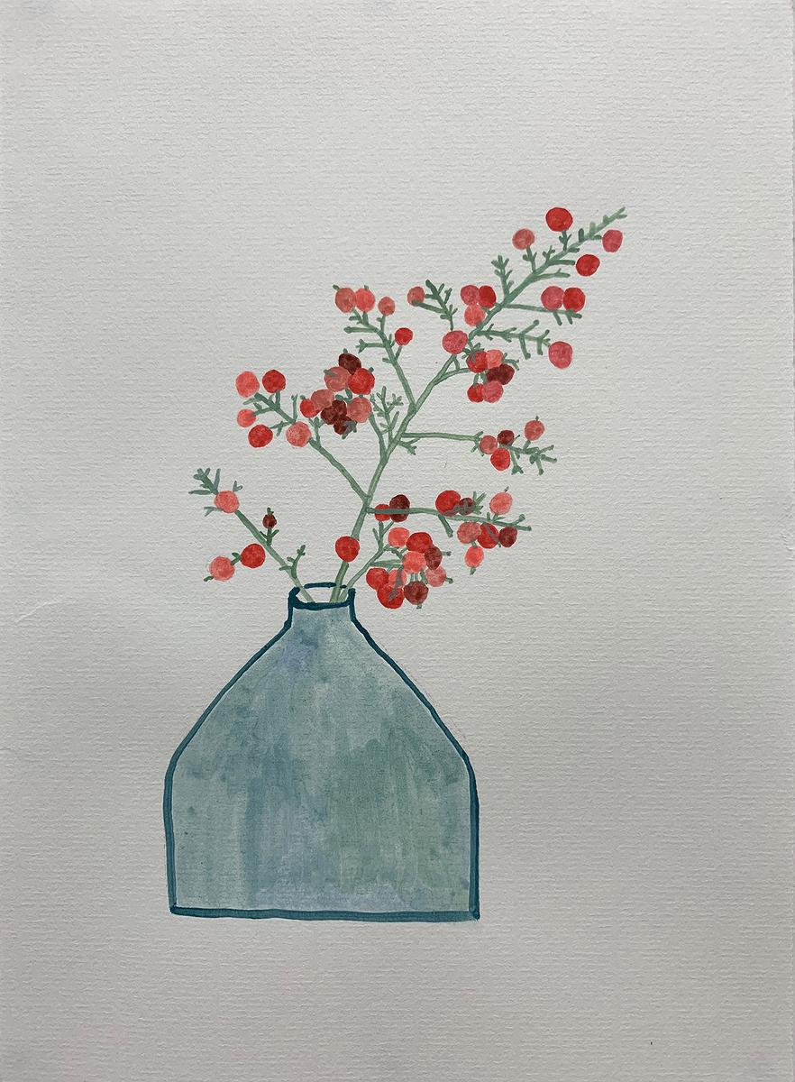 植物療癒—黃瑩瑄創作論述 花草系列 紅色果子 40的封面圖