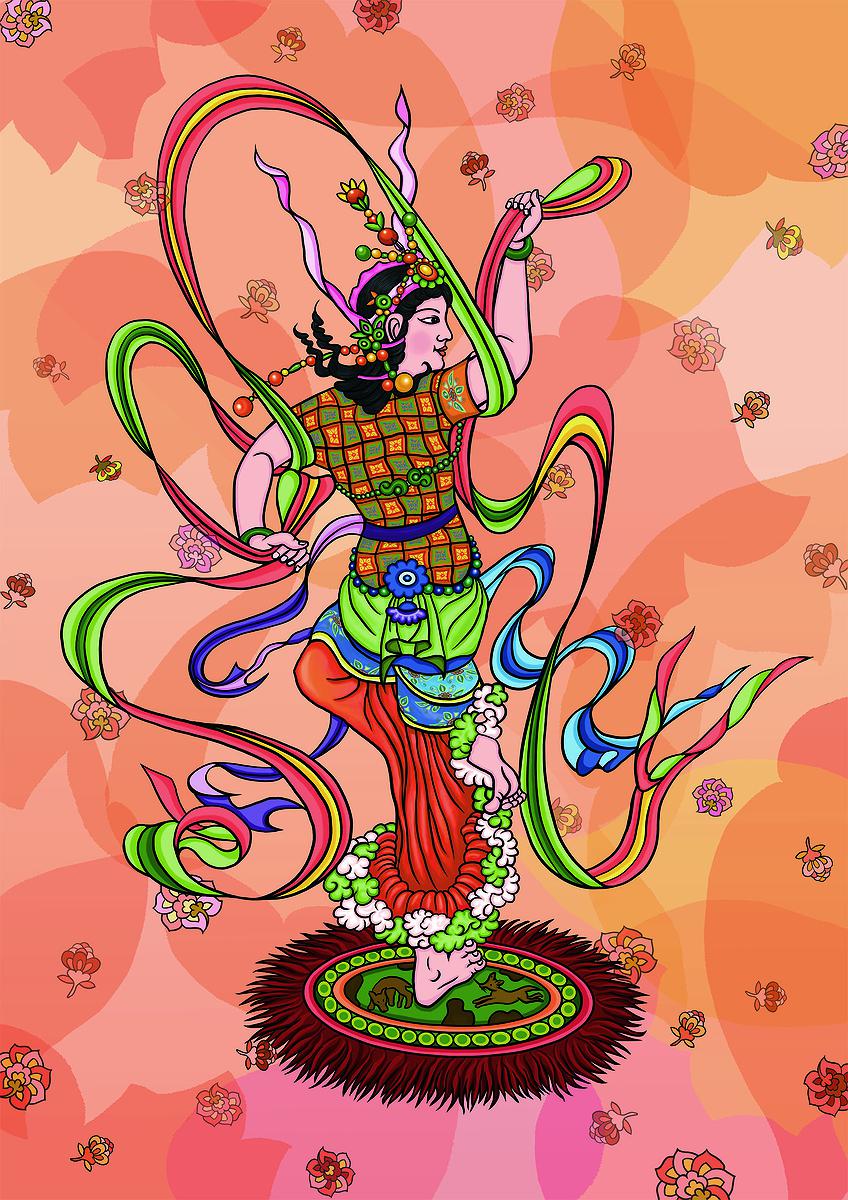 The Studies Of The Flying Apsaras In The Tang Dynasty The Enlightening And Reappearing Of The Art Of Dunfuang's Cover