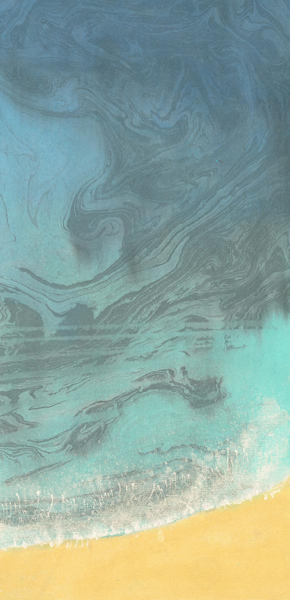 淼 - 輕撫  22×45cm  2013  墨.雲母粉.壓克力顏料 拷貝的封面圖